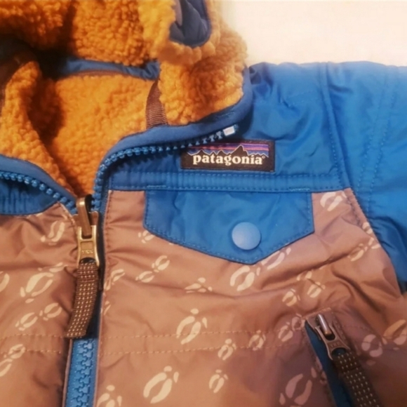Patagonia Reversible Tribbles Jacket Pants Baby Boy 3-6m Infant Winter Snow Puff - Picture 3 of 7